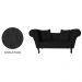 Recamier Divã Namoradeira Dubai Capitonê Suede Preto