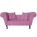 Recamier Divã Namoradeira Dubai Capitonê Suede Rosa