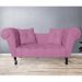 Recamier Divã Namoradeira Dubai Capitonê Suede Rosa