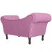 Recamier Divã Namoradeira Dubai Capitonê Suede Rosa