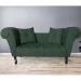 Recamier Divã Namoradeira Dubai Capitonê Suede Verde