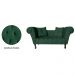 Recamier Divã Namoradeira Dubai Capitonê Suede Verde
