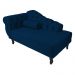 Recamier Namoradeira Divã Lado Direito Larissa Suede Azul Marinho - DS Estofados