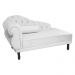 Recamier Namoradeira Divã Lado Direito Larissa Suede Branco - DS Estofados