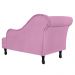 Recamier Namoradeira Divã Lado Direito Olivia Suede Rosa - DS Estofados