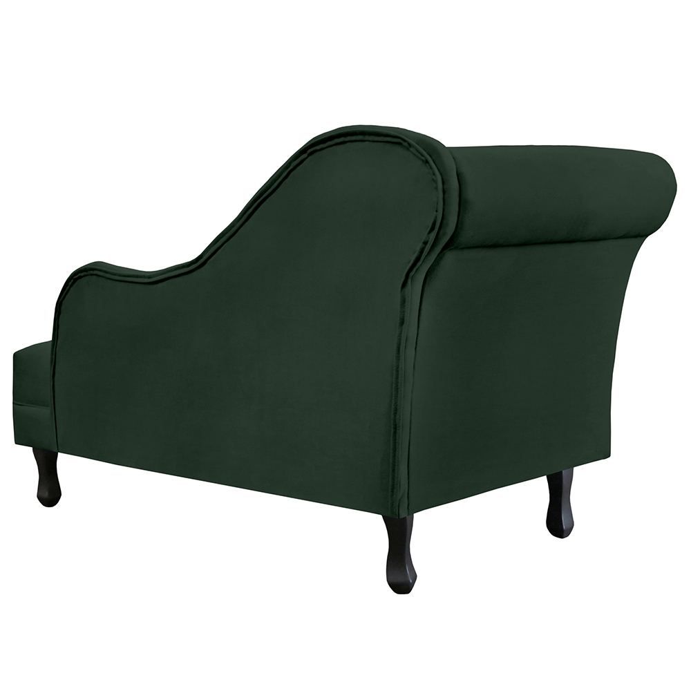 Recamier Namoradeira Divã Lado Direito Olivia Suede Verde - DS Estofados