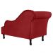 Recamier Namoradeira Divã Lado Direito Olivia Suede Vermelho - DS Estofados