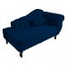 Recamier Namoradeira Divã Lado Esquerdo Larissa Suede Azul Marinho -Dellas Store