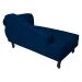 Recamier Namoradeira Divã Lado Esquerdo Larissa Suede Azul Marinho -Dellas Store