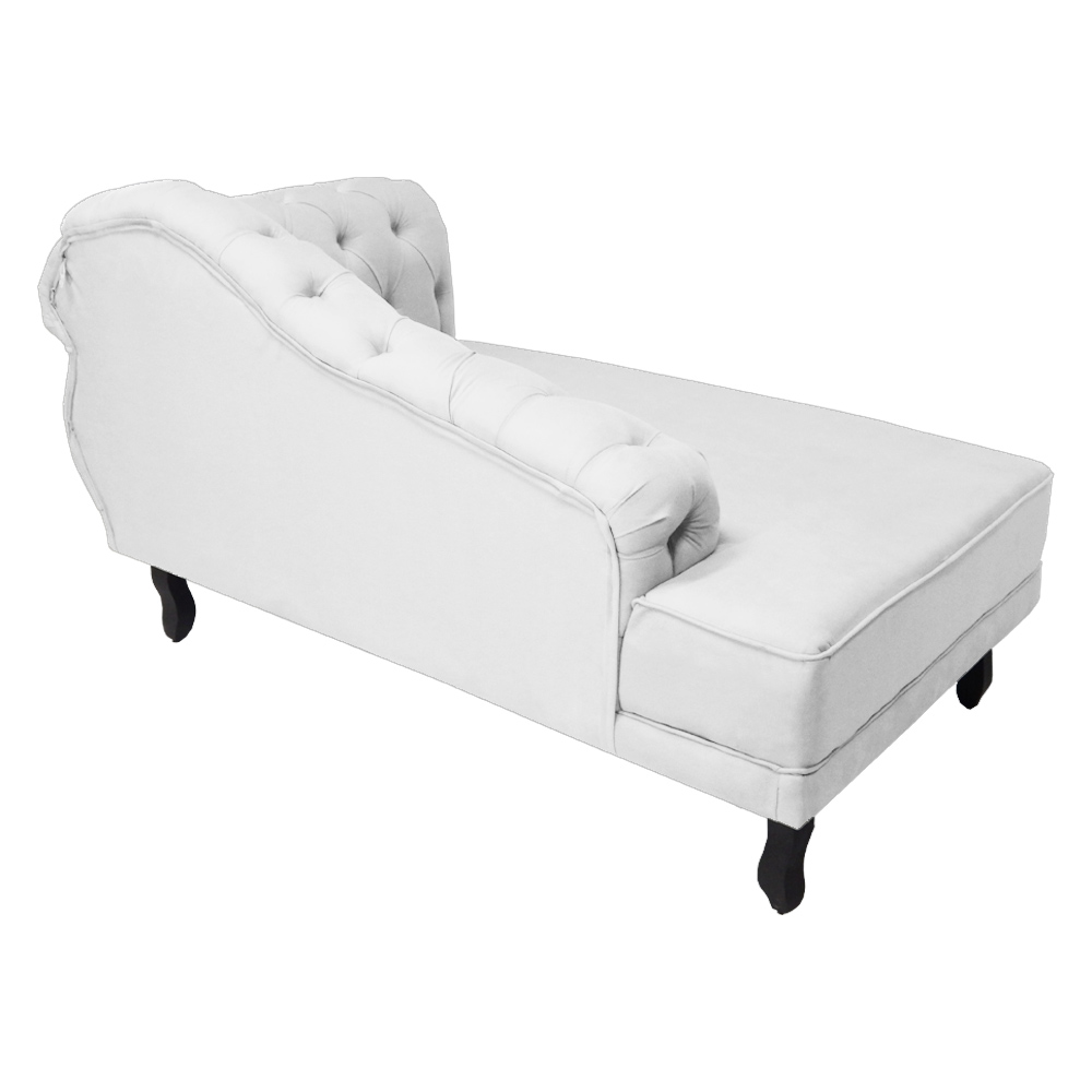 Recamier Namoradeira Divã Lado Esquerdo Larissa Suede Branco