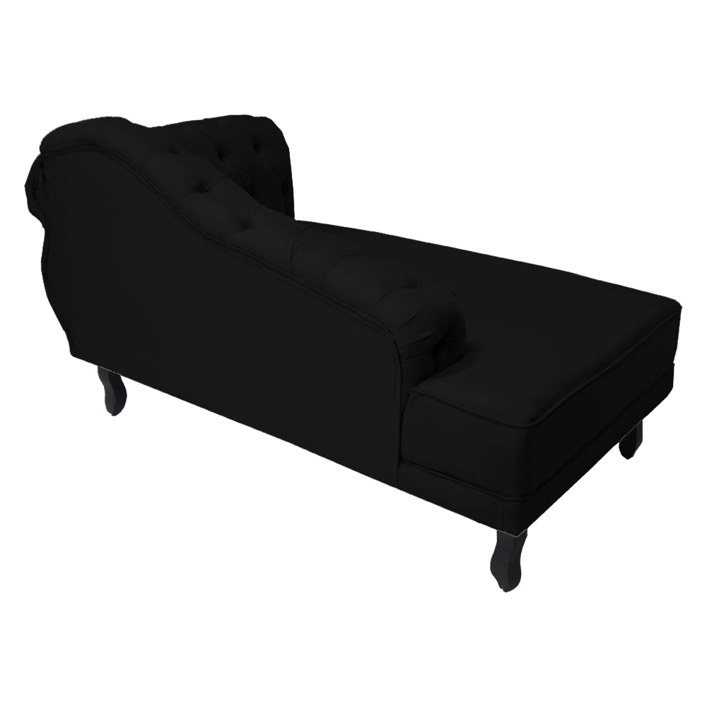 Recamier Namoradeira Divã Lado Esquerdo Larissa Suede Preto