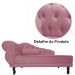 Recamier Namoradeira Divã Lado Esquerdo Larissa Suede Rosa