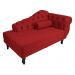 Recamier Namoradeira Divã Lado Esquerdo Larissa Suede Vermelho