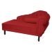 Recamier Namoradeira Divã Lado Esquerdo Larissa Suede Vermelho