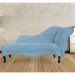 Recamier Namoradeira Divã Lado Esquerdo Olivia Suede Azul Turquesa - DS Estofados