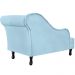 Recamier Namoradeira Divã Lado Esquerdo Olivia Suede Azul Turquesa - DS Estofados