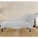 Recamier Namoradeira Divã Lado Esquerdo Olivia Suede Branco - DS Estofados