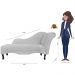 Recamier Namoradeira Divã Lado Esquerdo Olivia Suede Branco - DS Estofados