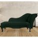 Recamier Namoradeira Divã Lado Esquerdo Olivia Suede Verde - DS Estofados