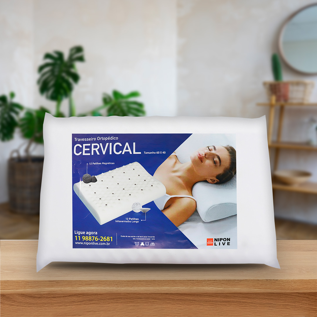 Travesseiro Cervical Magnético Ortopédico Original