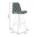 Banqueta Eames Butterfly Branca e Verde