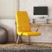 Cadeira de Escritório Diretor Egg Suede Amarelo