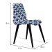 Cadeira de Jantar Eames Palito Azul e Branco