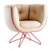 Poltrona Dirce Suede Bege
