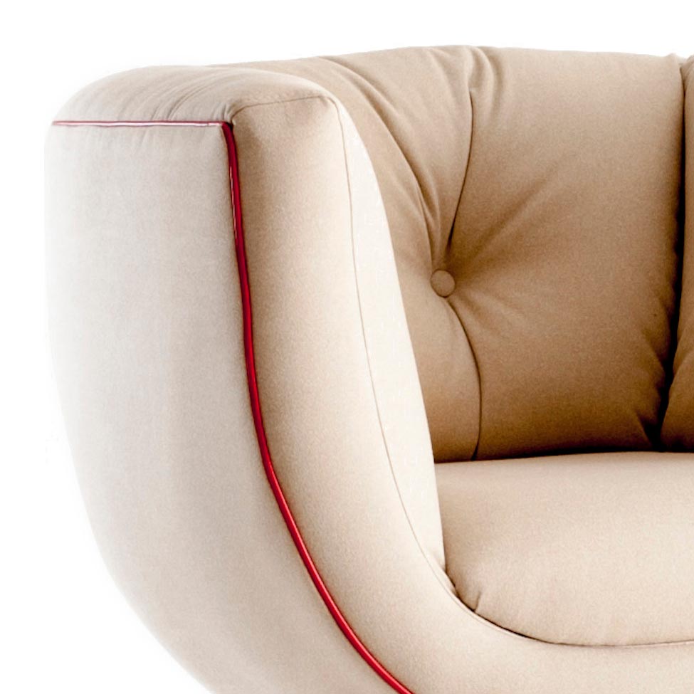 Poltrona Dirce Suede Bege