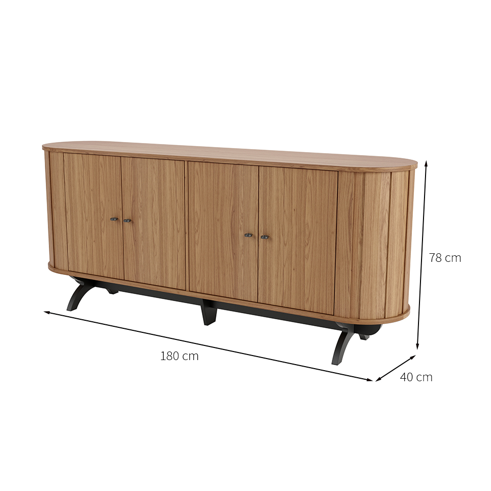 Buffet Selene 4 PT Freijó e Preto