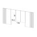 Cabeceira Casal Fortaleza Off White 270 cm