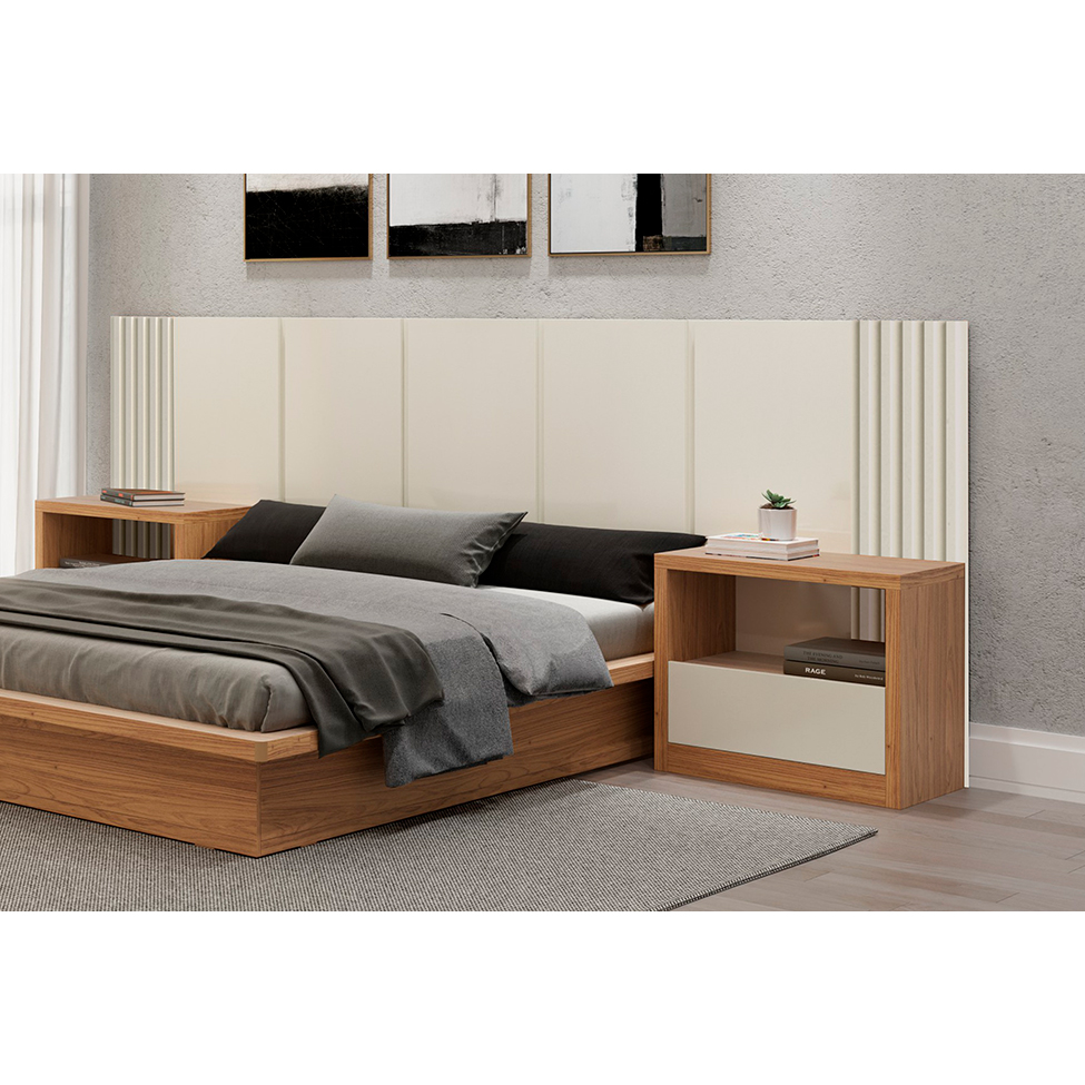 Cabeceira Casal Fortaleza Off White 300 cm