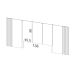 Cabeceira Casal Fortaleza Off White 300 cm