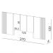 Cabeceira de Madeira para Cama Box Casal 270cm 100% MDF TW184 Off White - Dalla Costa