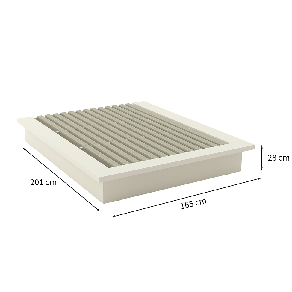 Cama Box Casal Fortaleza Off White