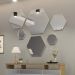 Espelho Hexagonal Dama Off White 52x45 cm