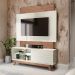 Estante para Home Theater e TV 55 Polegadas San Polo Off White e Madeira