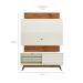 Estante para Home Theater e TV 55 Polegadas San Polo Off White e Madeira