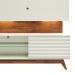 Estante para Home Theater e TV 55 Polegadas com Led San Polo Off White e Madeira