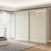 Guarda Roupa Casal 267cm 2 Portas de Correr 100% MDF TW603 Off White - Dalla Costa