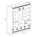 Guarda-Roupa Casal Caribe 2 Portas 2 Gavetas Freijó e Off White 229 cm