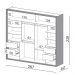 Guarda Roupa Casal com Espelho 267cm 2 Portas 100% MDF TW603E Off White - Dalla Costa