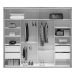 Guarda-Roupa Casal com Espelho Caribe 2 Portas 4 Gavetas Off White 267 cm