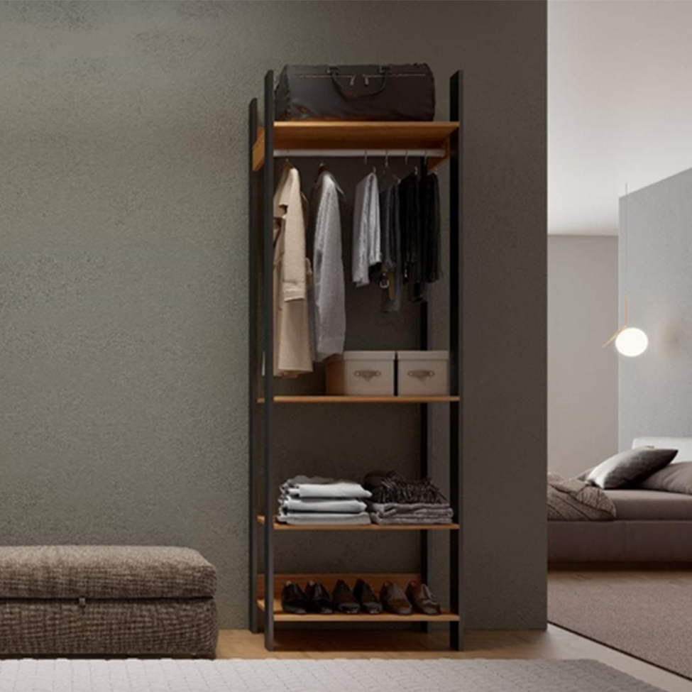 Guarda-Roupa Closet Modulado Lille Freijó e Preto