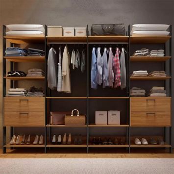 Guarda-Roupa Closet Modulado Lille II 4 GV Freijó e Preto é boa?