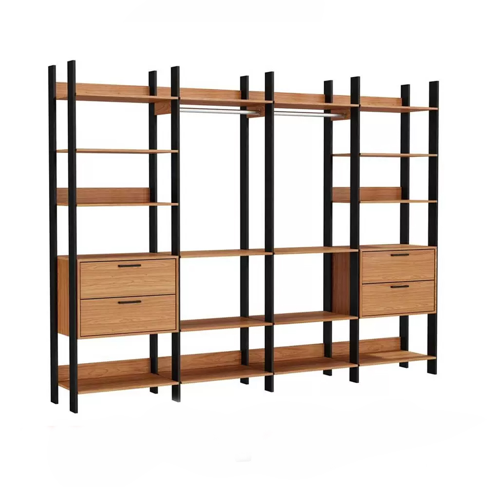 Guarda-Roupa Closet Modulado Lille II 4 GV Freijó e Preto