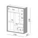 Guarda Roupa Solteiro com Espelho 179cm 2 Portas 100% MDF TW601E Off White - Dalla Costa