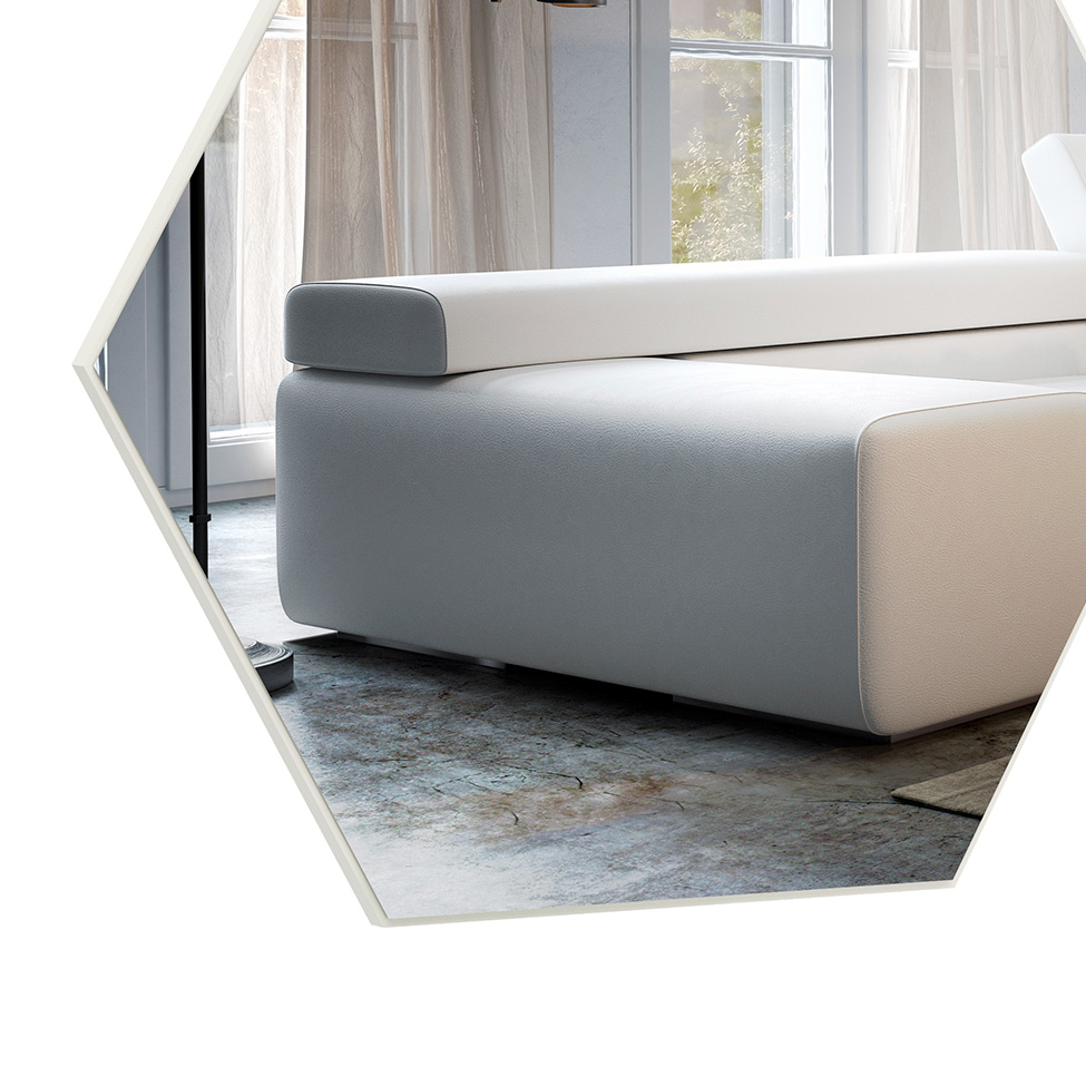 Kit com 3 Espelhos Hexagonais Dama Off White