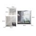 Kit com 3 Espelhos Quadrados Dama Off White