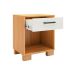 Mesa de Cabeceira Versalhes 1 Gaveta Freijó e Off White